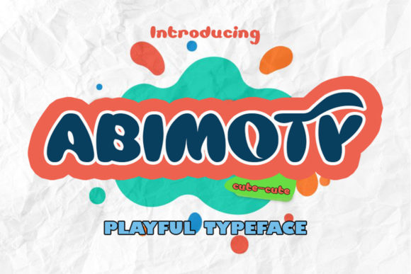 Abimoty: A Cartoon Display Font for Creative Makers