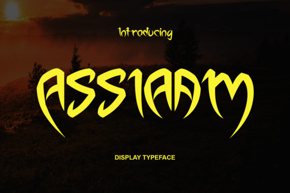 Assiaam Display Font: Arabian Elegance for Handmade Goods