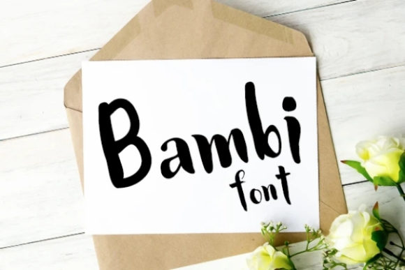 Bambi Font: A Cute Display Typeface for Small Business Branding