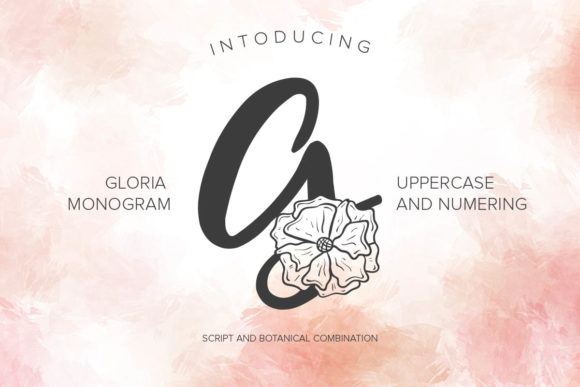 Gloria Monogram: A Floral Display Font for Web Design