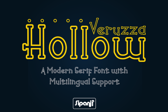 Veruzza Hollow: A Display Font That Makes Your Brand Shine
