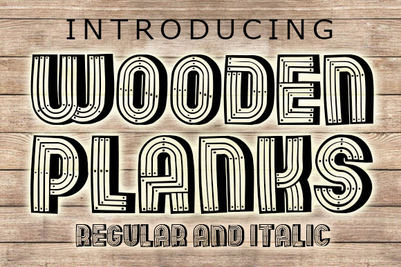 Wooden Planks: The Chunky Display Font for Crafters